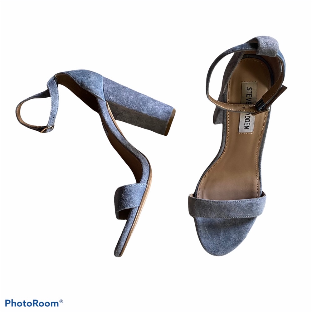 Steve Madden slate blue gray sqndals pumps 8